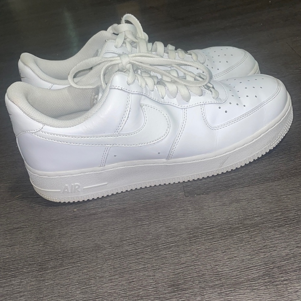 White Air Force ones, only worn 4 times
